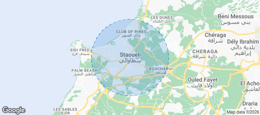 سطاوالي Airbnb map